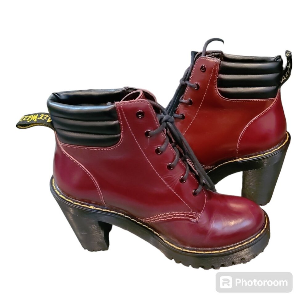 Dr.Martens Persephone Leather Smooth Burgundy/Wine Color